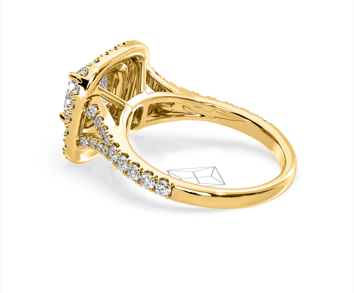 Anastasia Lab Diamond Halo Engagement Ring in 18K Gold 2.15ct F/VS1 - Image 115