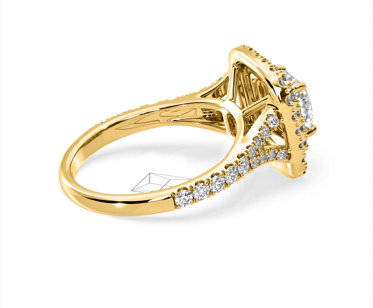 Anastasia Lab Diamond Halo Engagement Ring in 18K Gold 2.15ct F/VS1 - Image 142