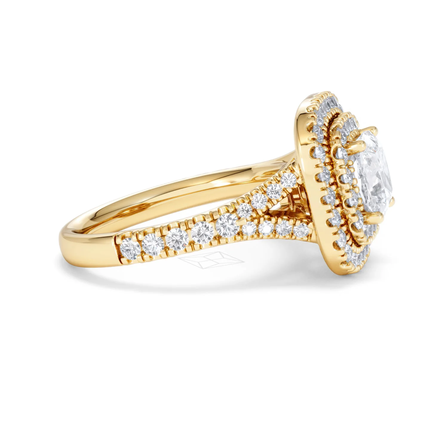 Anastasia Lab Diamond Halo Engagement Ring in 18K Gold 2.15ct F/VS1 - Image 25