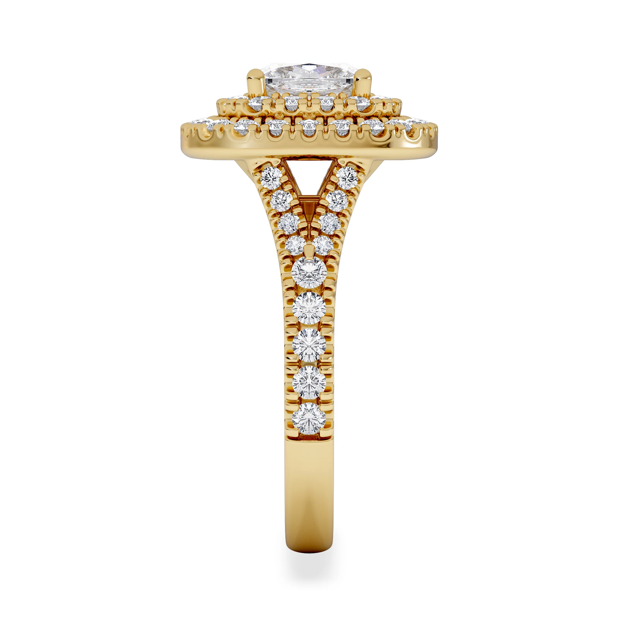 Anastasia Lab Diamond Halo Engagement Ring in 18K Gold 2.15ct F/VS1 - Image 5