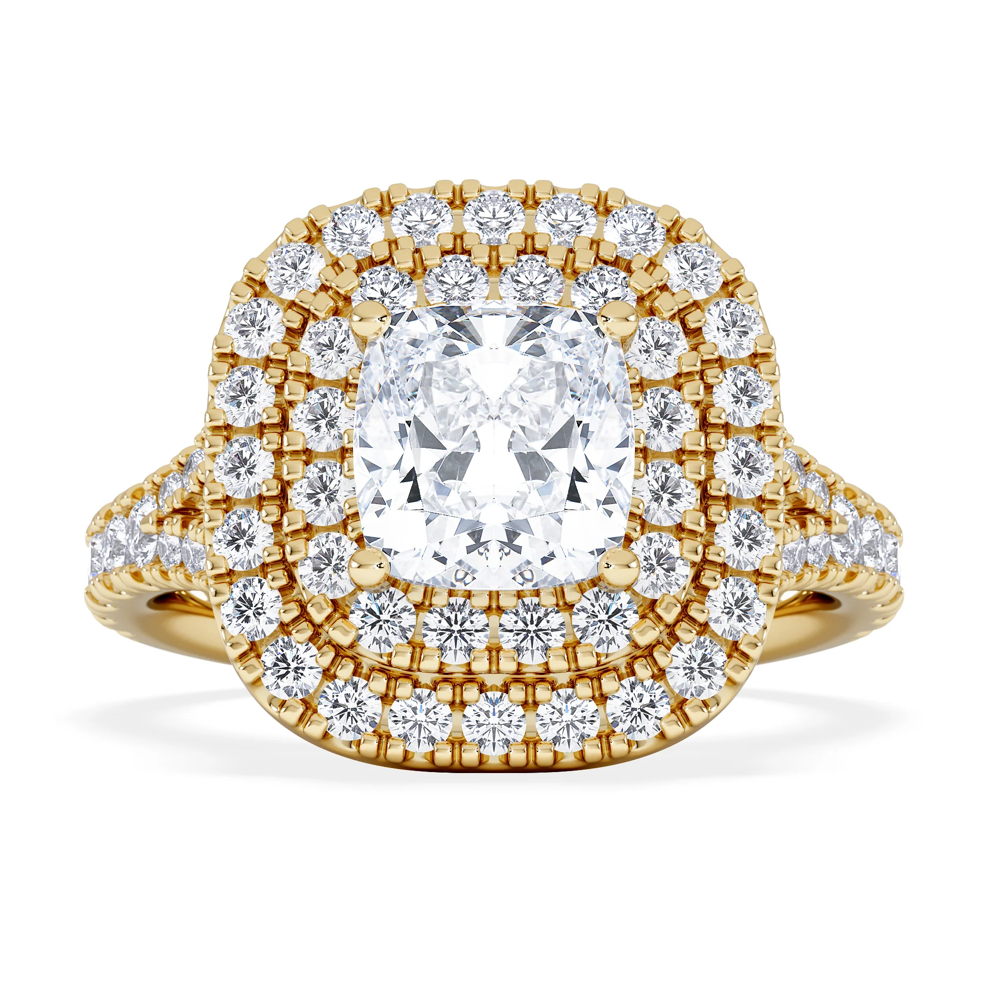 Anastasia Lab Diamond Halo Engagement Ring in 18K Gold 2.15ct F/VS1 - Image 6