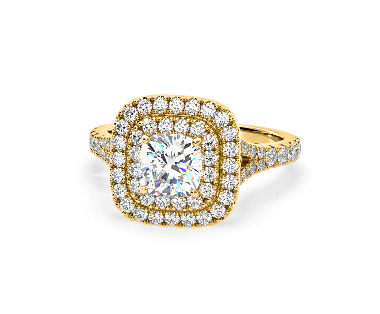 Anastasia Lab Diamond Halo Engagement Ring in 18K Gold 2.15ct F/VS1 - Image 90