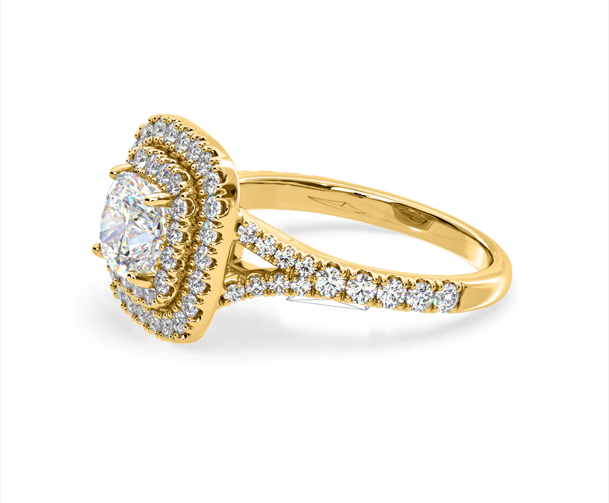 Anastasia Lab Diamond Halo Engagement Ring in 18K Gold 2.70ct F/VS1 - Image 102
