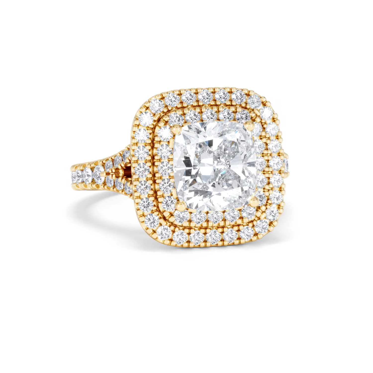 Anastasia Lab Diamond Halo Engagement Ring in 18K Gold 2.70ct F/VS1 - Image 11
