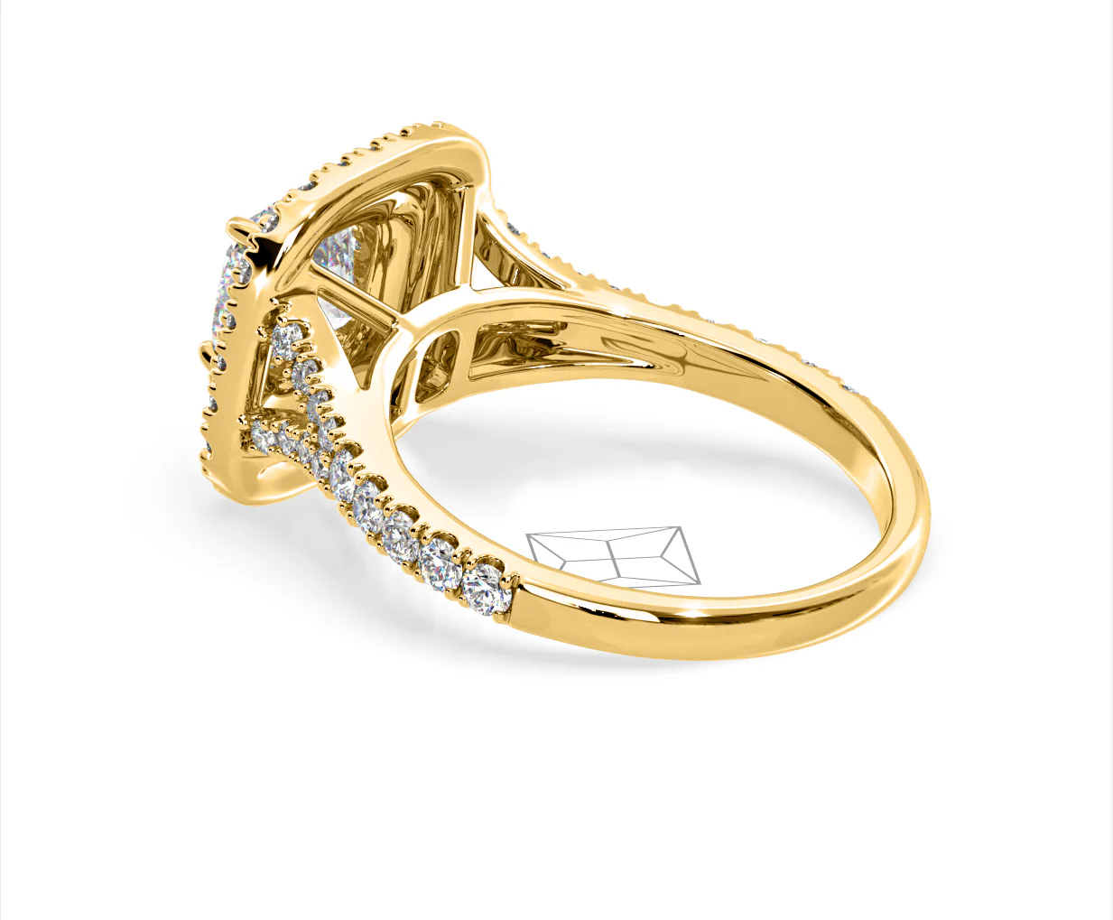 Anastasia Lab Diamond Halo Engagement Ring in 18K Gold 2.70ct F/VS1 - Image 116