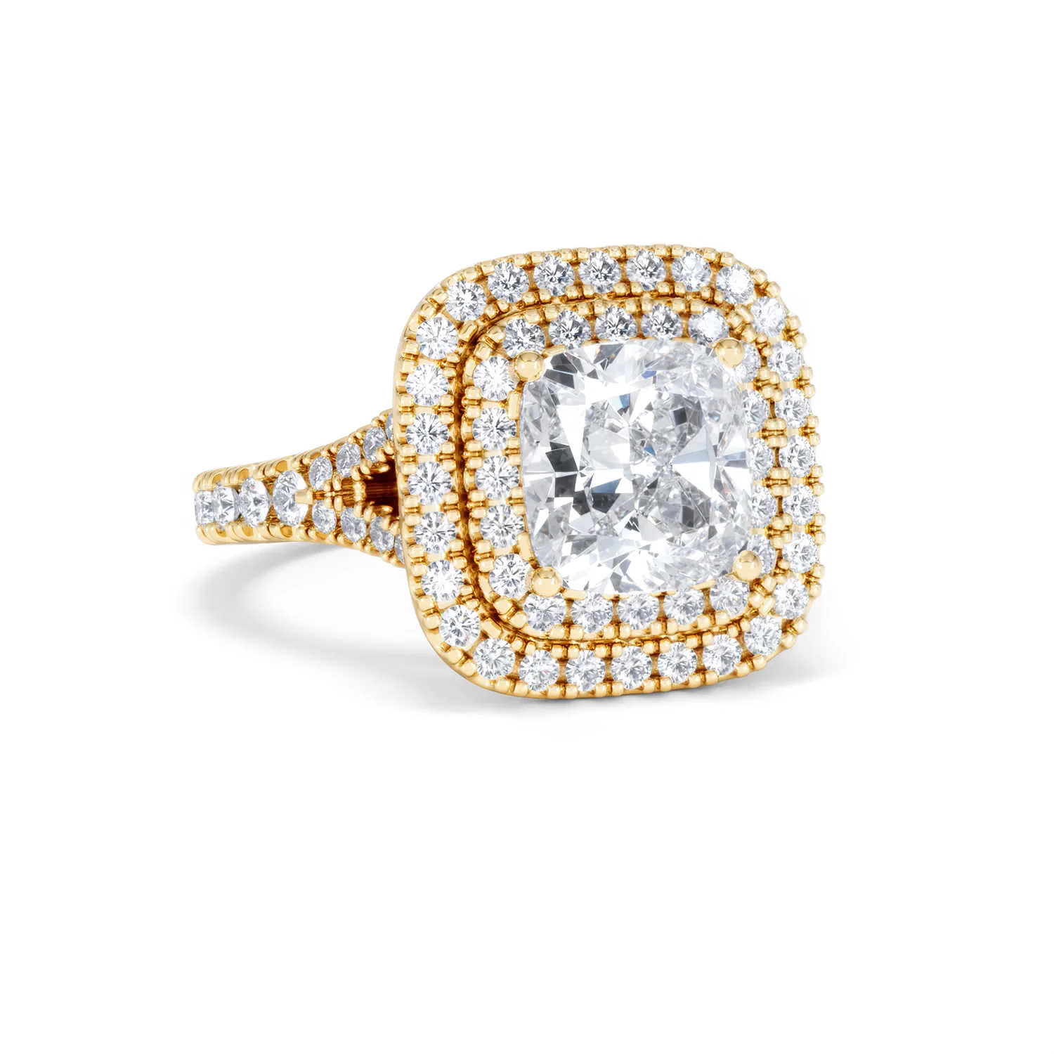 Anastasia Lab Diamond Halo Engagement Ring in 18K Gold 2.70ct F/VS1 - Image 12