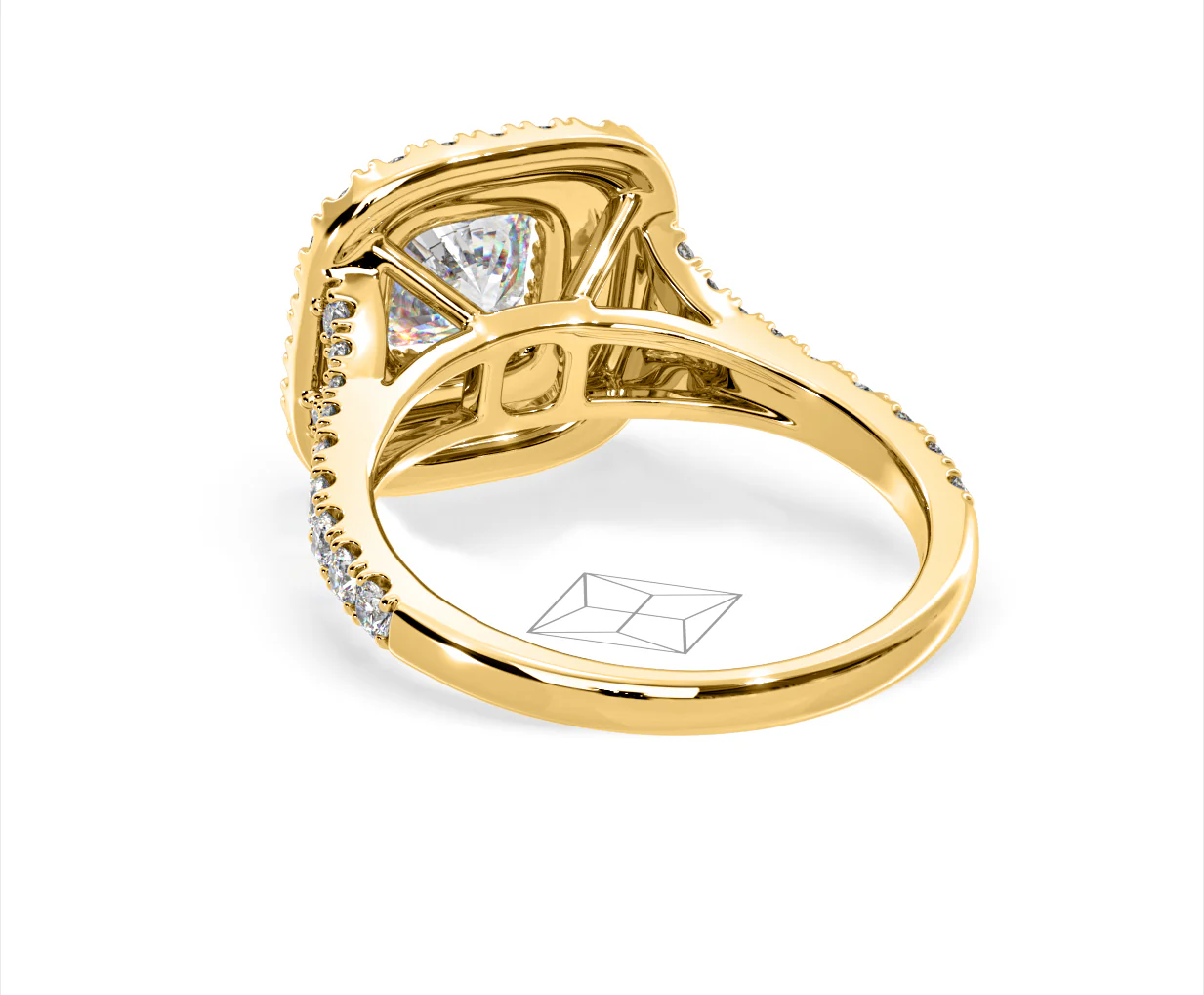 Anastasia Lab Diamond Halo Engagement Ring in 18K Gold 2.70ct F/VS1 - Image 122