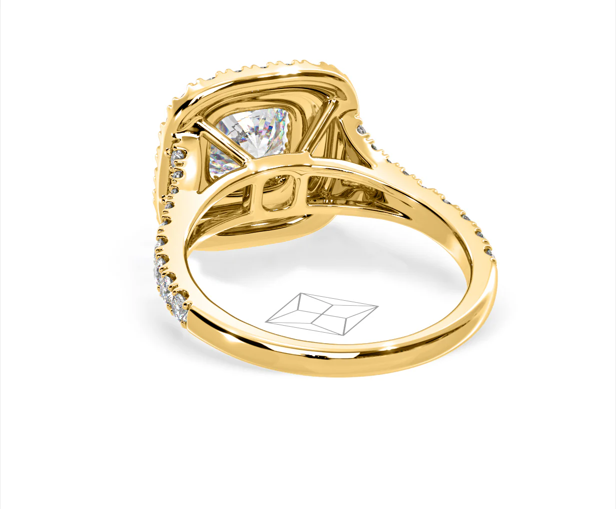 Anastasia Lab Diamond Halo Engagement Ring in 18K Gold 2.70ct F/VS1 - Image 123