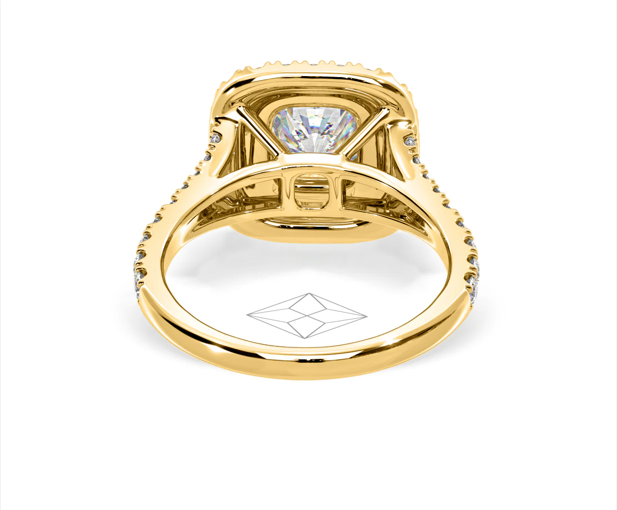 Anastasia Lab Diamond Halo Engagement Ring in 18K Gold 2.70ct F/VS1 - Image 128