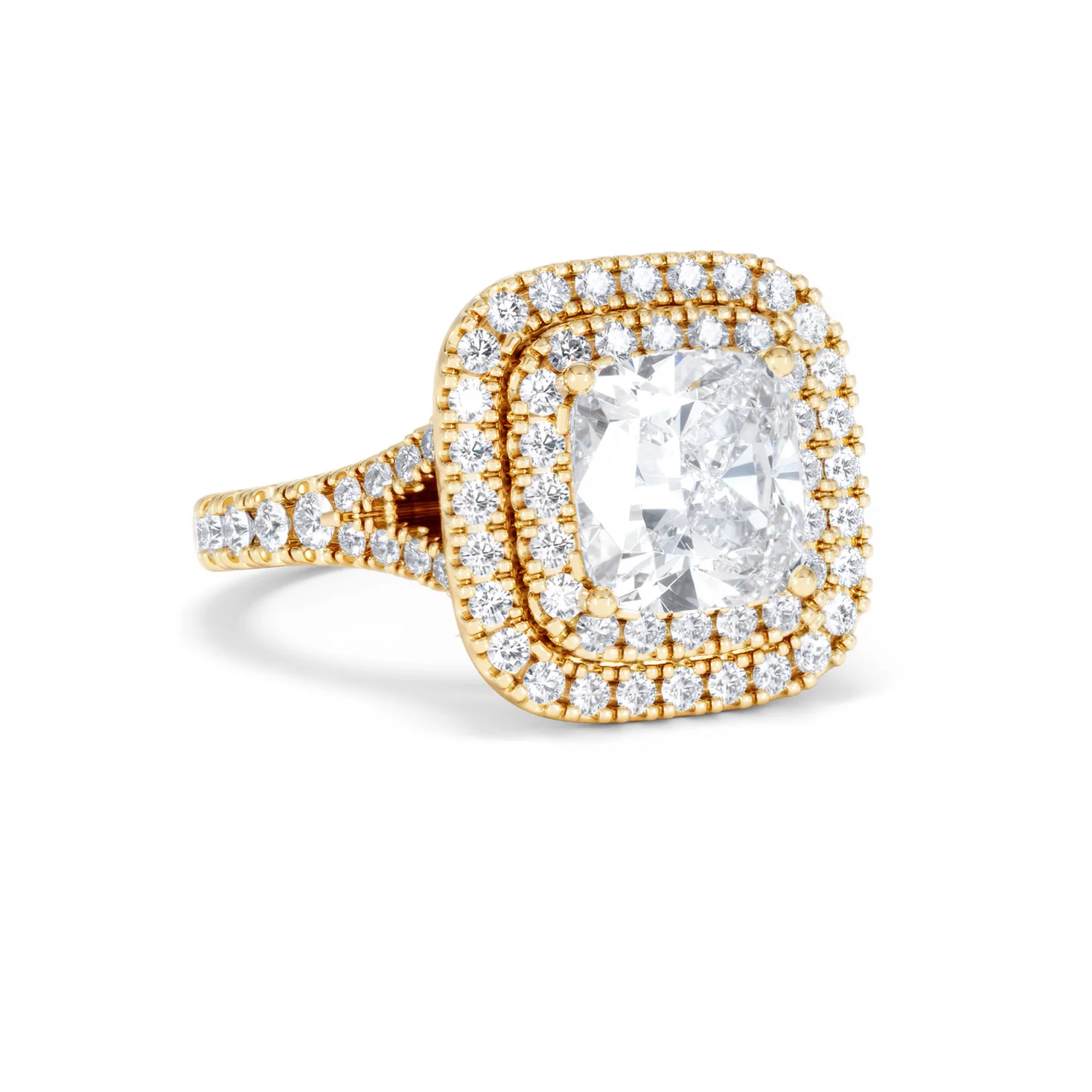 Anastasia Lab Diamond Halo Engagement Ring in 18K Gold 2.70ct F/VS1 - Image 13