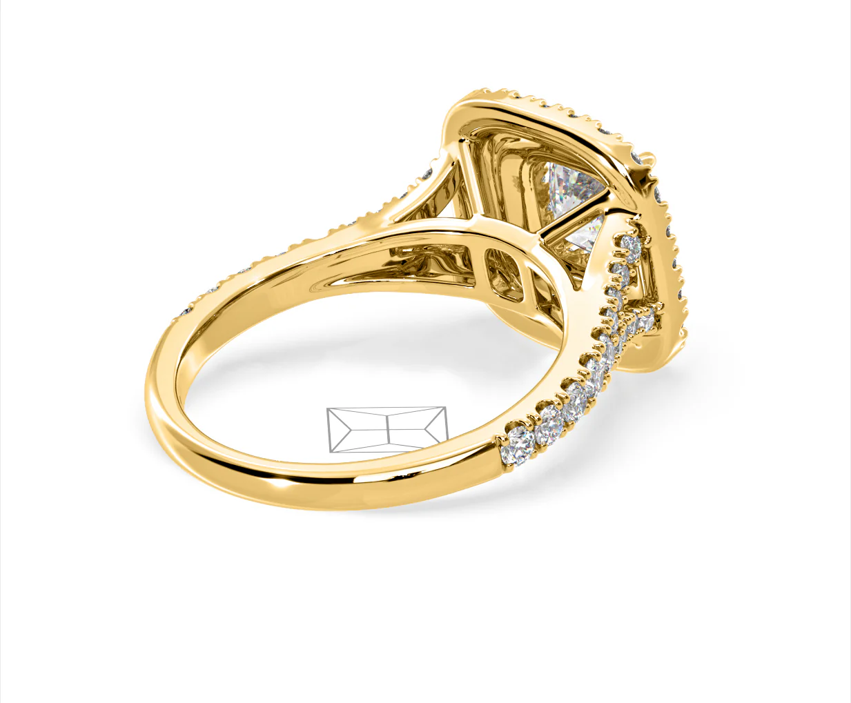 Anastasia Lab Diamond Halo Engagement Ring in 18K Gold 2.70ct F/VS1 - Image 137