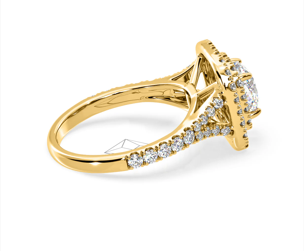 Anastasia Lab Diamond Halo Engagement Ring in 18K Gold 2.70ct F/VS1 - Image 144