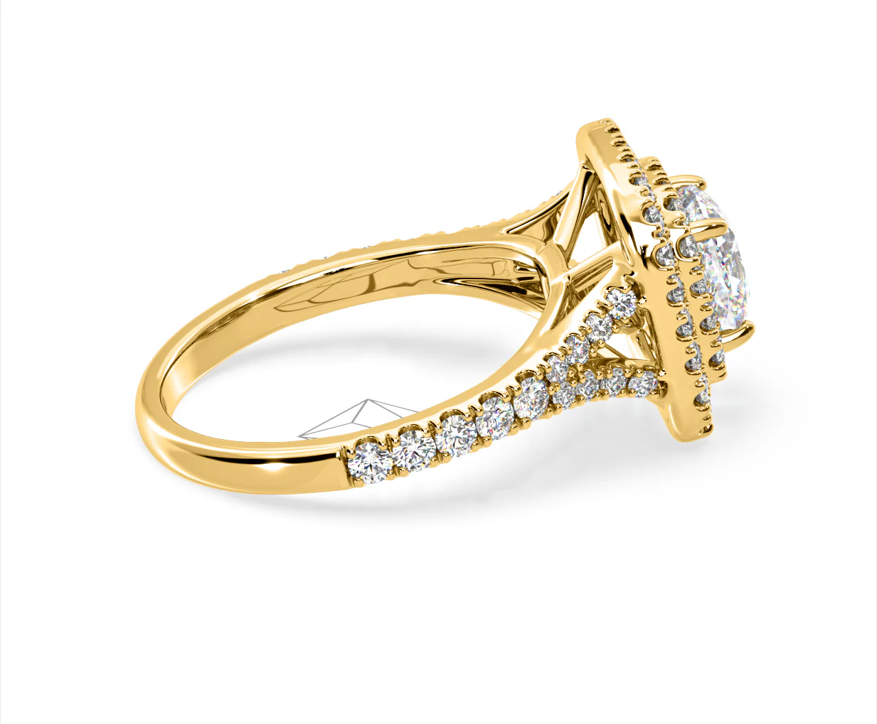 Anastasia Lab Diamond Halo Engagement Ring in 18K Gold 2.70ct F/VS1 - Image 145
