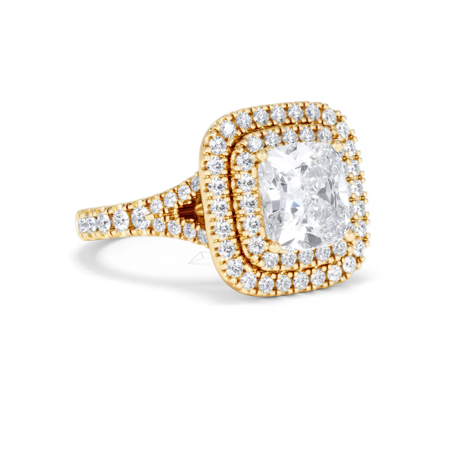 Anastasia Lab Diamond Halo Engagement Ring in 18K Gold 2.70ct F/VS1 - Image 15