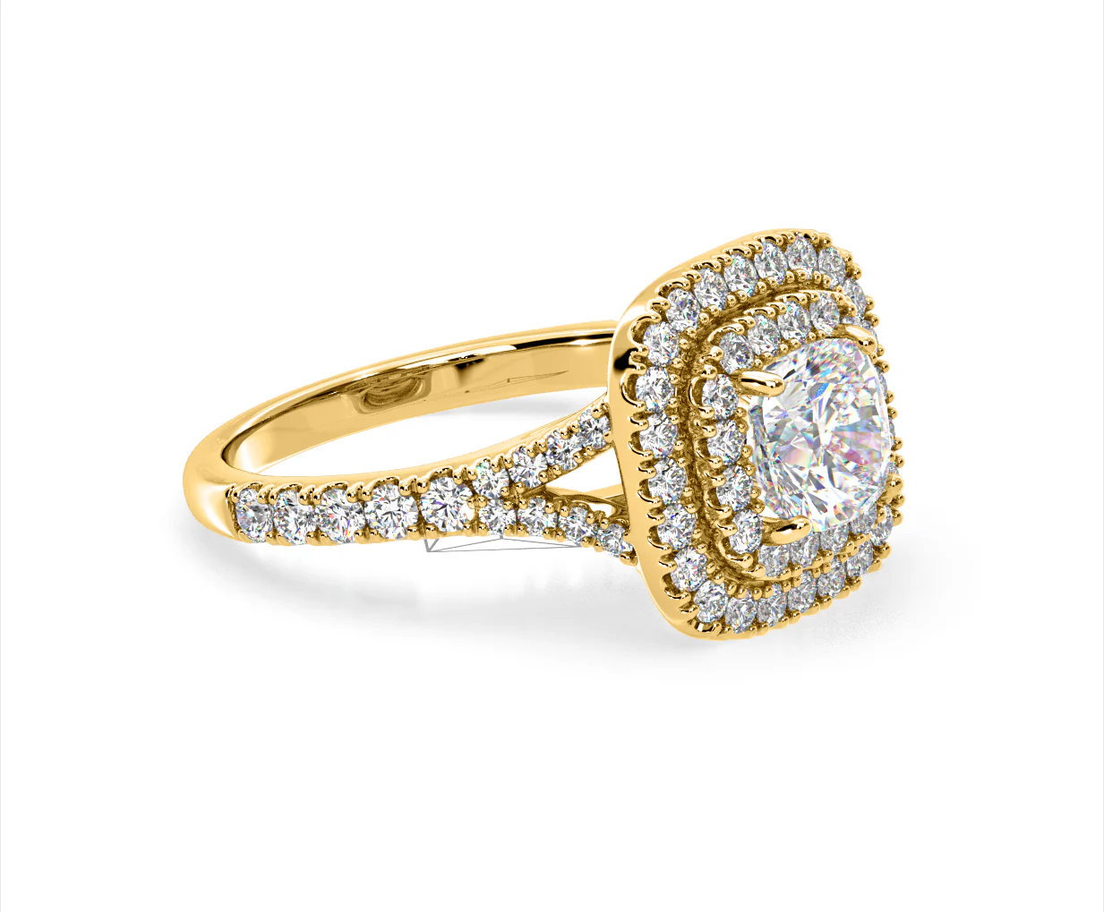 Anastasia Lab Diamond Halo Engagement Ring in 18K Gold 2.70ct F/VS1 - Image 156