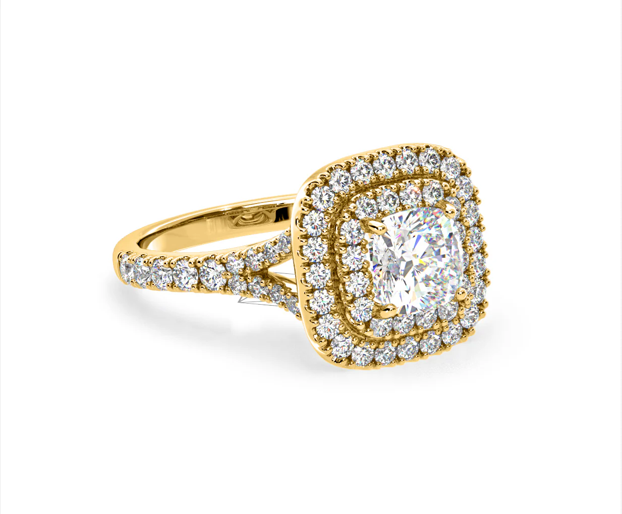 Anastasia Lab Diamond Halo Engagement Ring in 18K Gold 2.70ct F/VS1 - Image 160