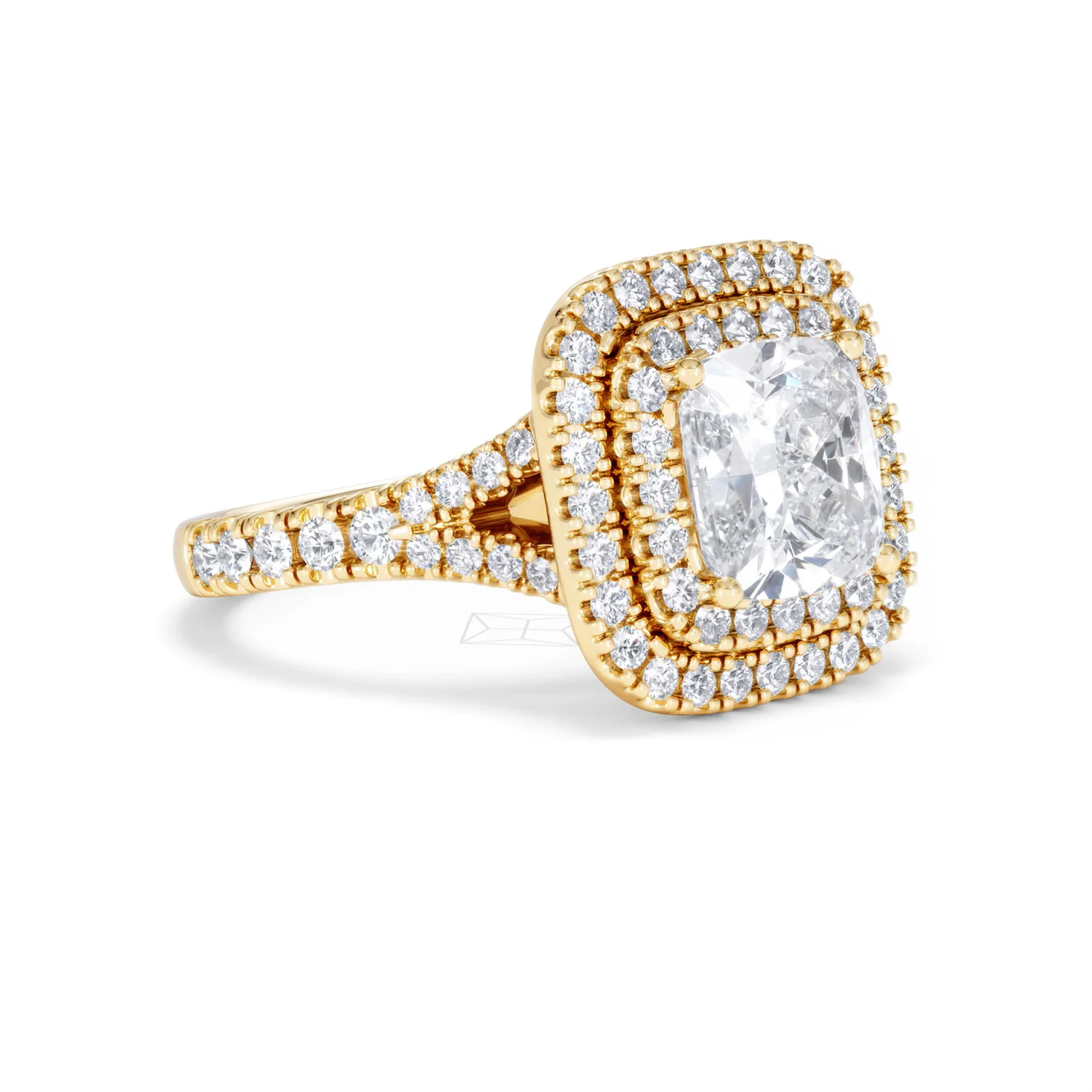 Anastasia Lab Diamond Halo Engagement Ring in 18K Gold 2.70ct F/VS1 - Image 17