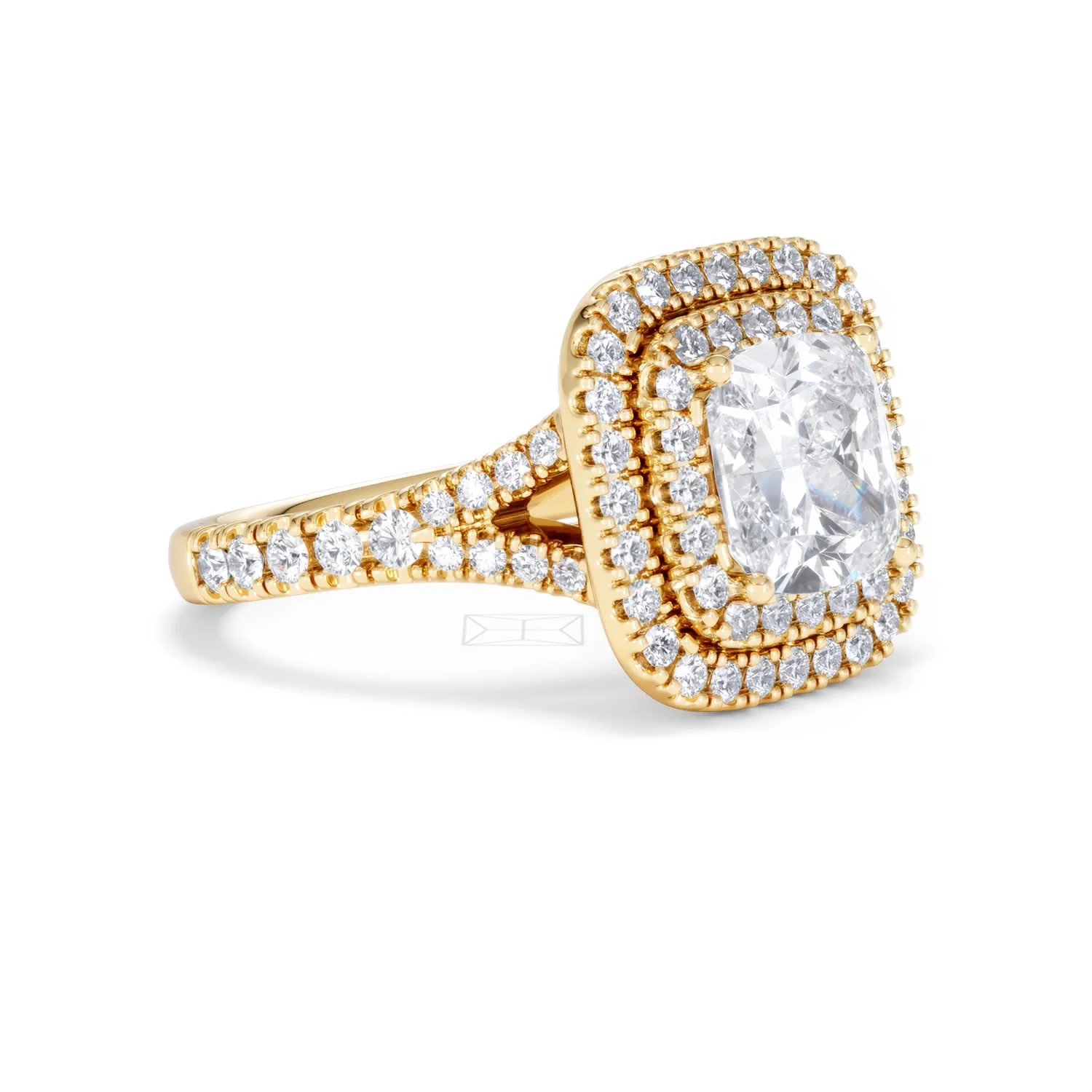Anastasia Lab Diamond Halo Engagement Ring in 18K Gold 2.70ct F/VS1 - Image 18