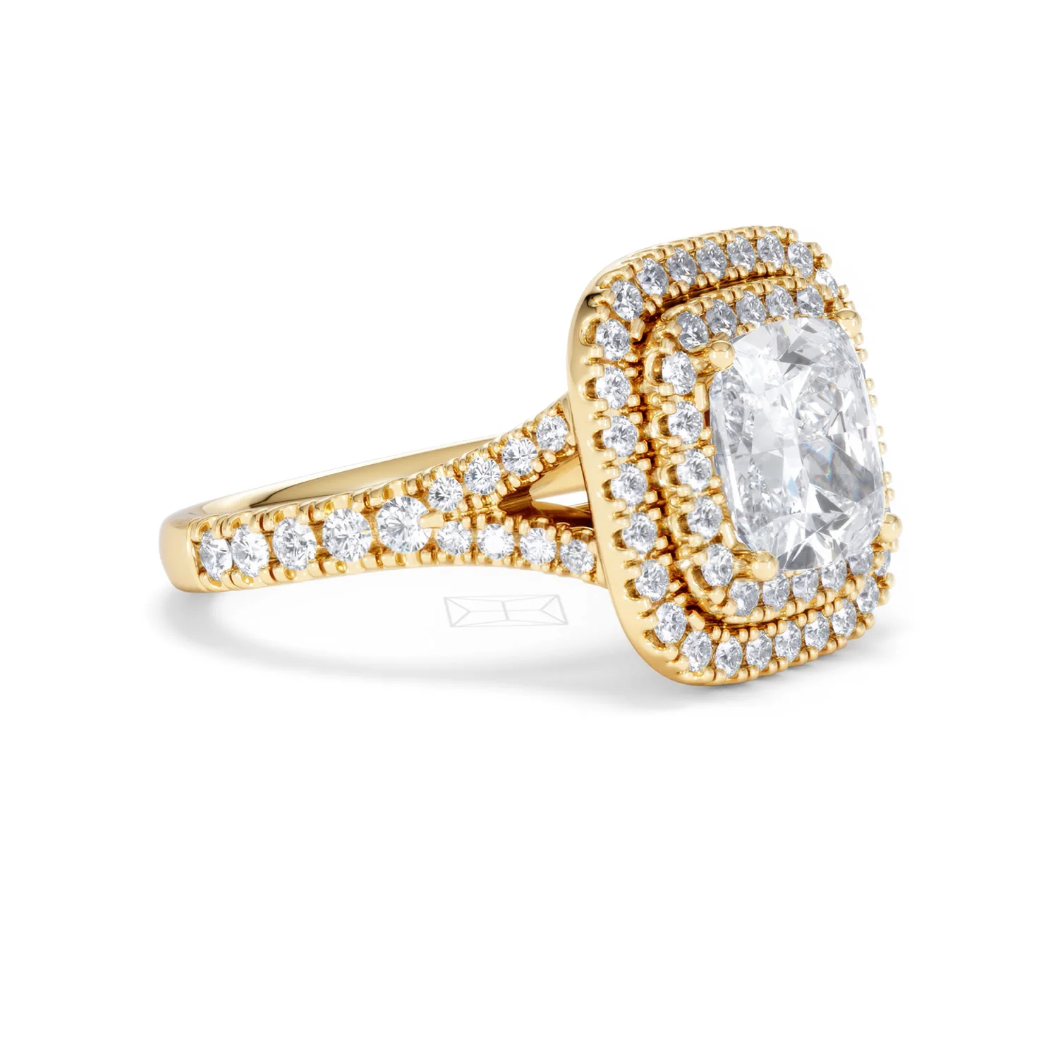 Anastasia Lab Diamond Halo Engagement Ring in 18K Gold 2.70ct F/VS1 - Image 19