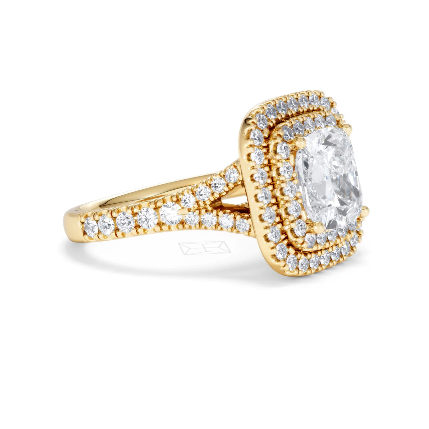 Anastasia Lab Diamond Halo Engagement Ring in 18K Gold 2.70ct F/VS1 - Image 20