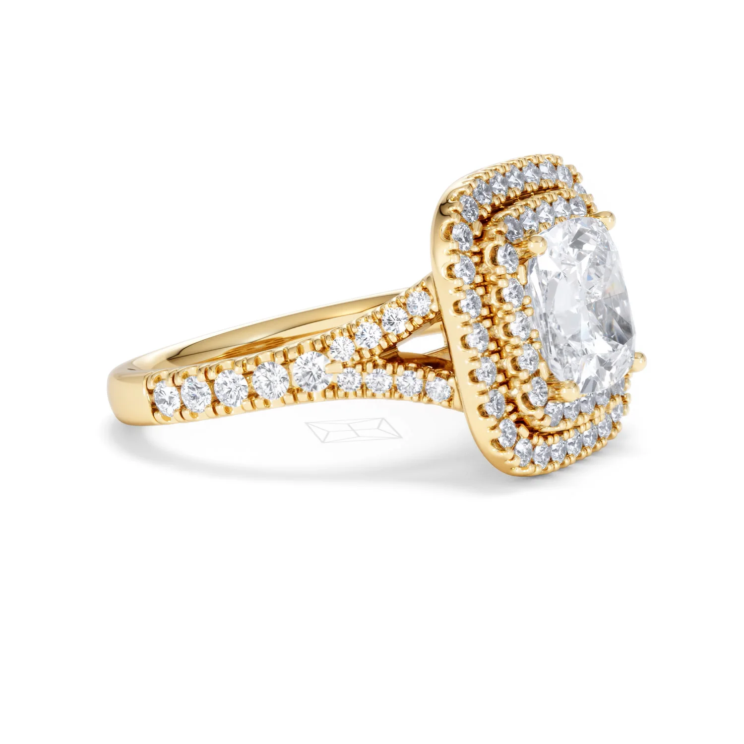 Anastasia Lab Diamond Halo Engagement Ring in 18K Gold 2.70ct F/VS1 - Image 21