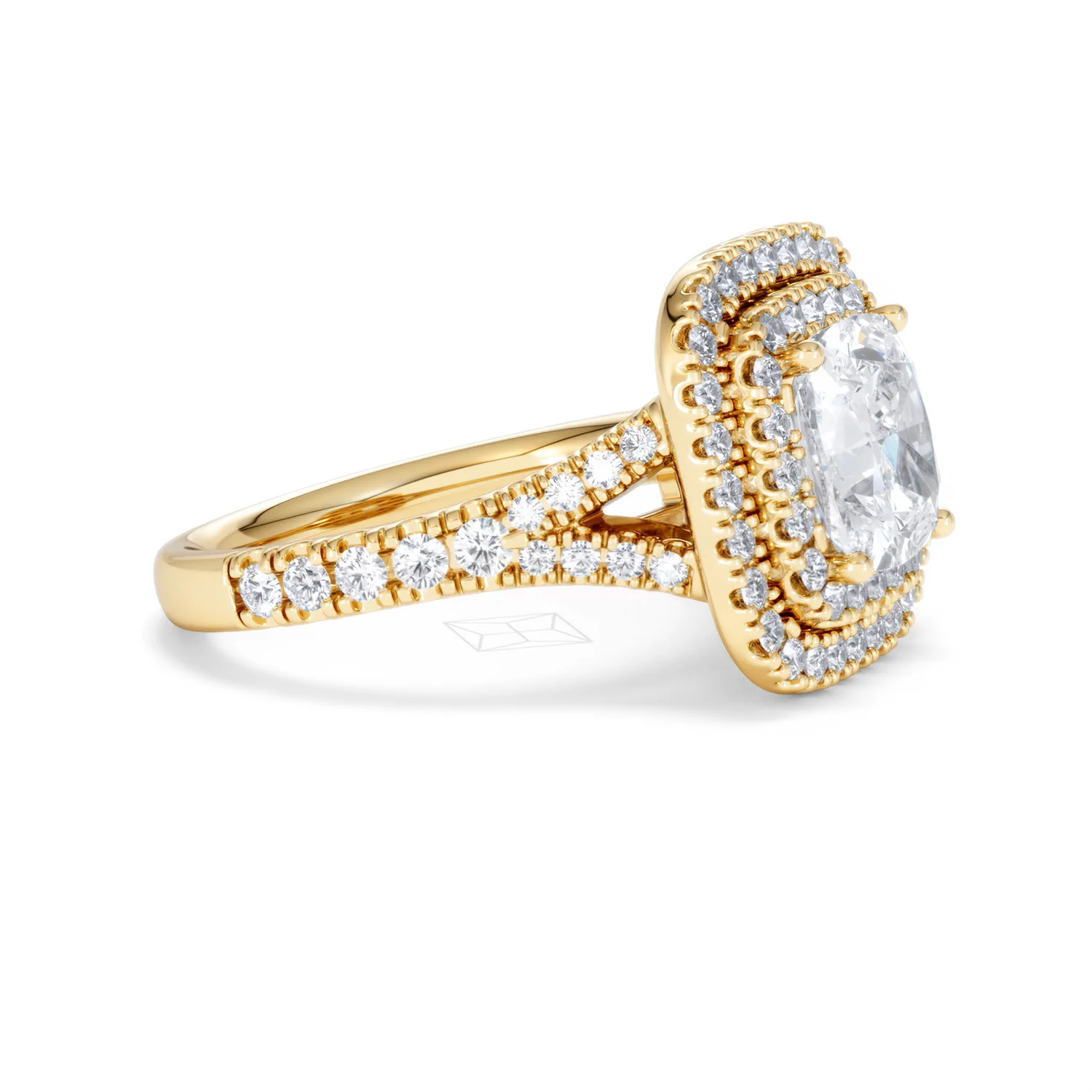 Anastasia Lab Diamond Halo Engagement Ring in 18K Gold 2.70ct F/VS1 - Image 22
