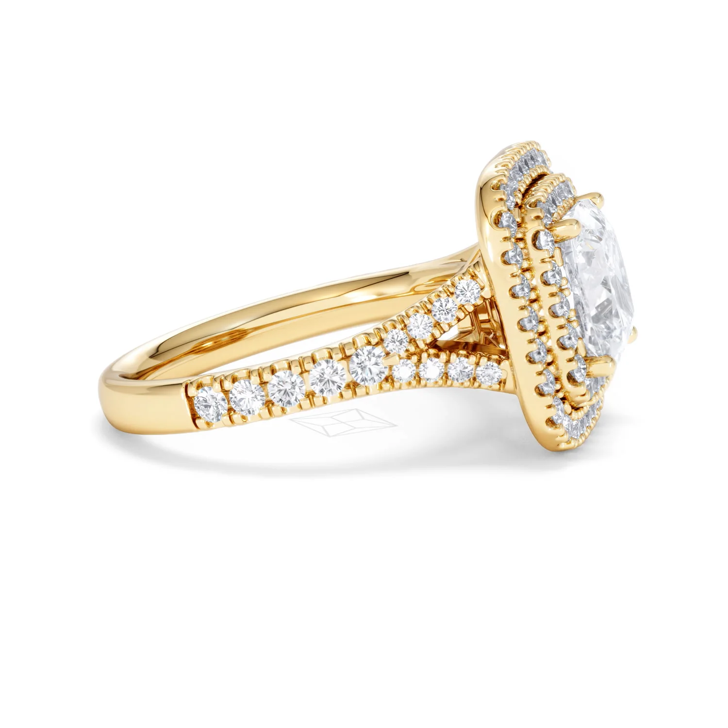Anastasia Lab Diamond Halo Engagement Ring in 18K Gold 2.70ct F/VS1 - Image 25