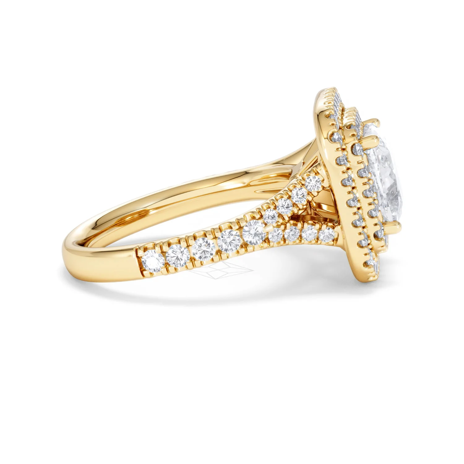 Anastasia Lab Diamond Halo Engagement Ring in 18K Gold 2.70ct F/VS1 - Image 27