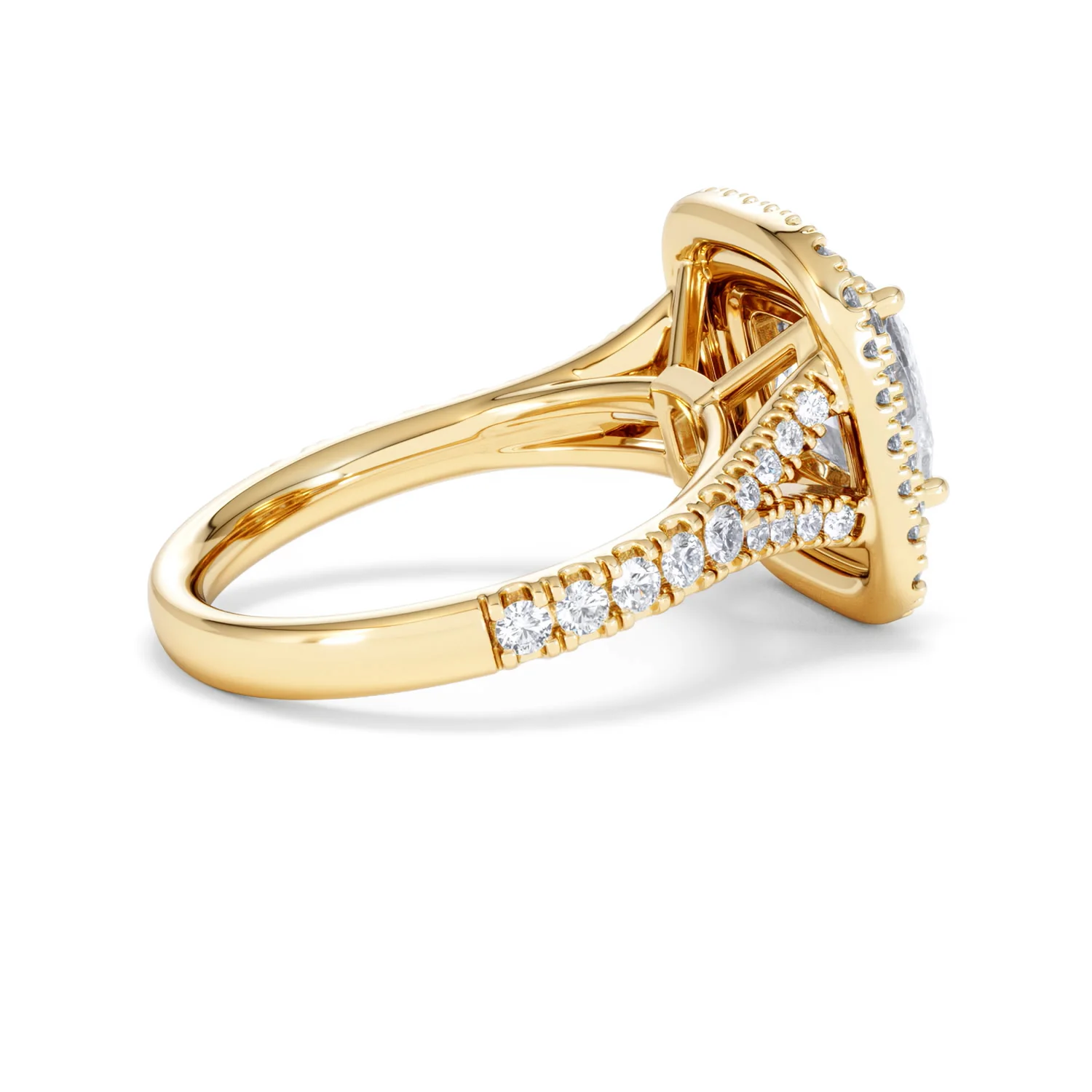 Anastasia Lab Diamond Halo Engagement Ring in 18K Gold 2.70ct F/VS1 - Image 33