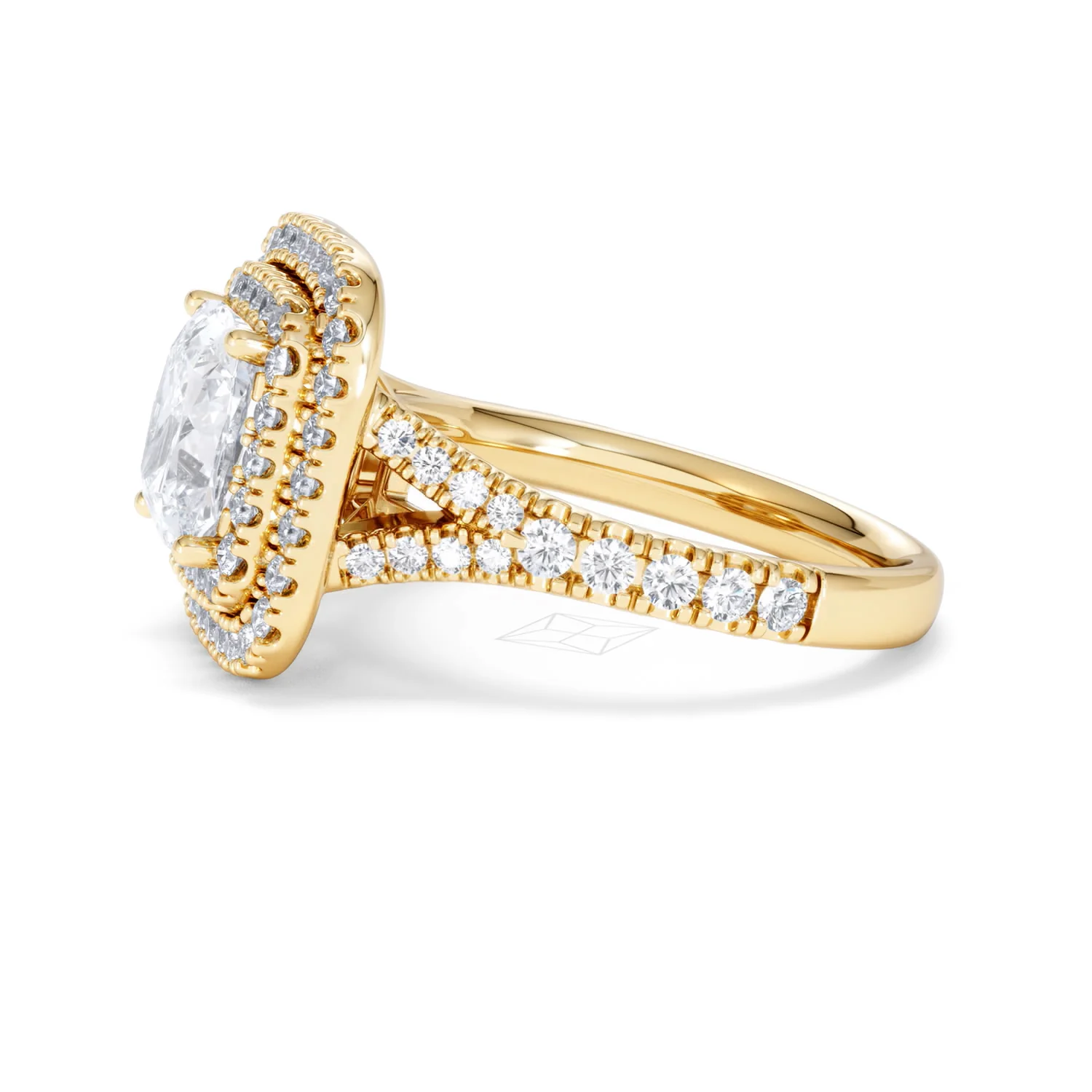 Anastasia Lab Diamond Halo Engagement Ring in 18K Gold 2.70ct F/VS1 - Image 71