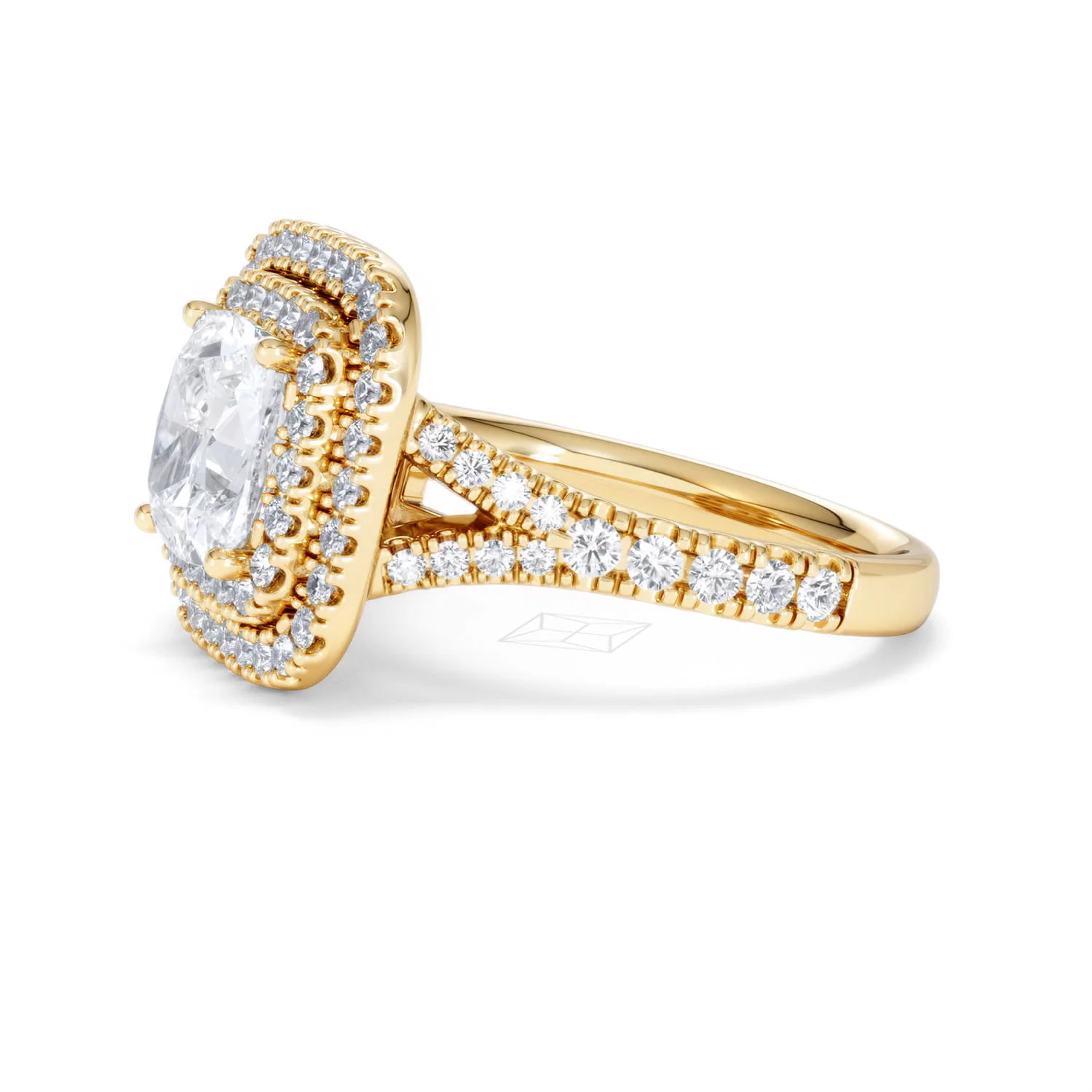Anastasia Lab Diamond Halo Engagement Ring in 18K Gold 2.70ct F/VS1 - Image 73