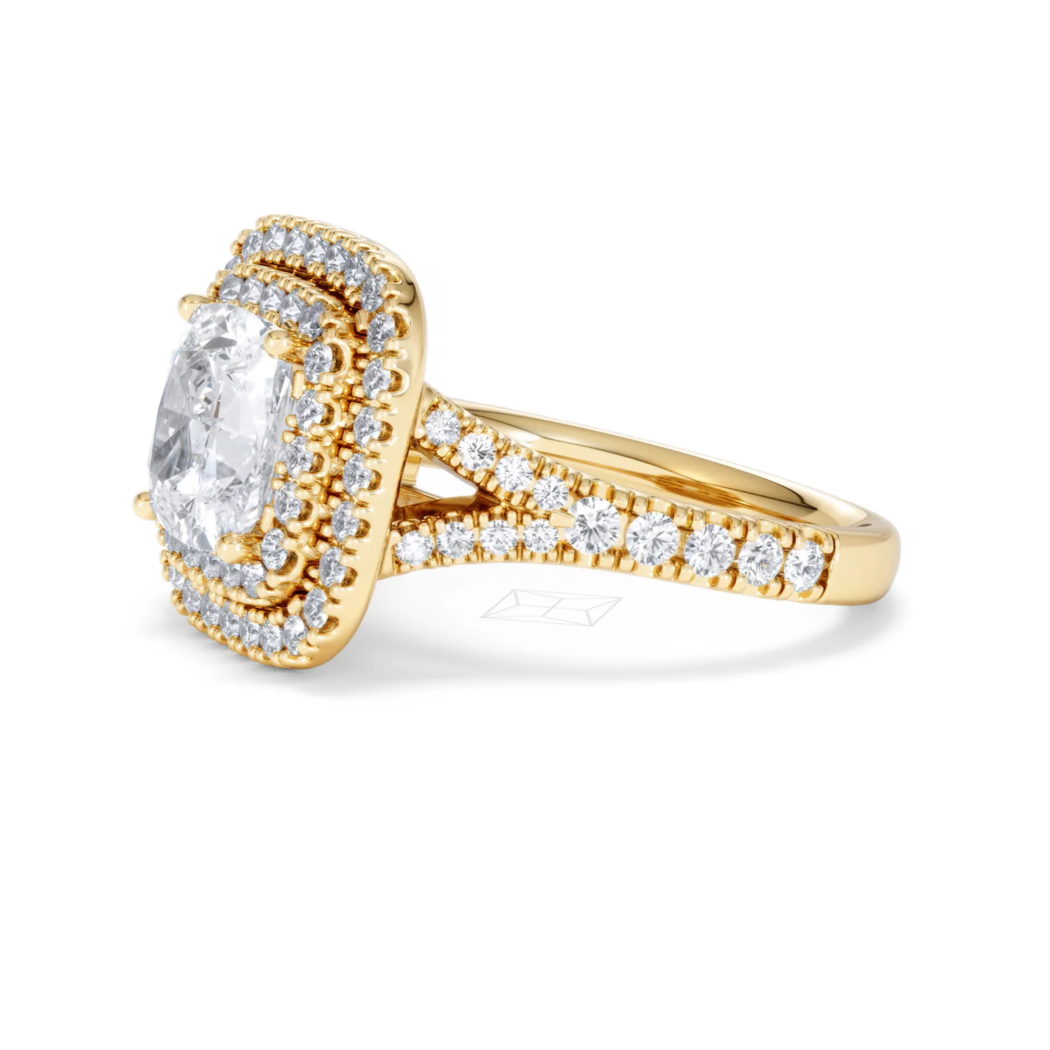 Anastasia Lab Diamond Halo Engagement Ring in 18K Gold 2.70ct F/VS1 - Image 74