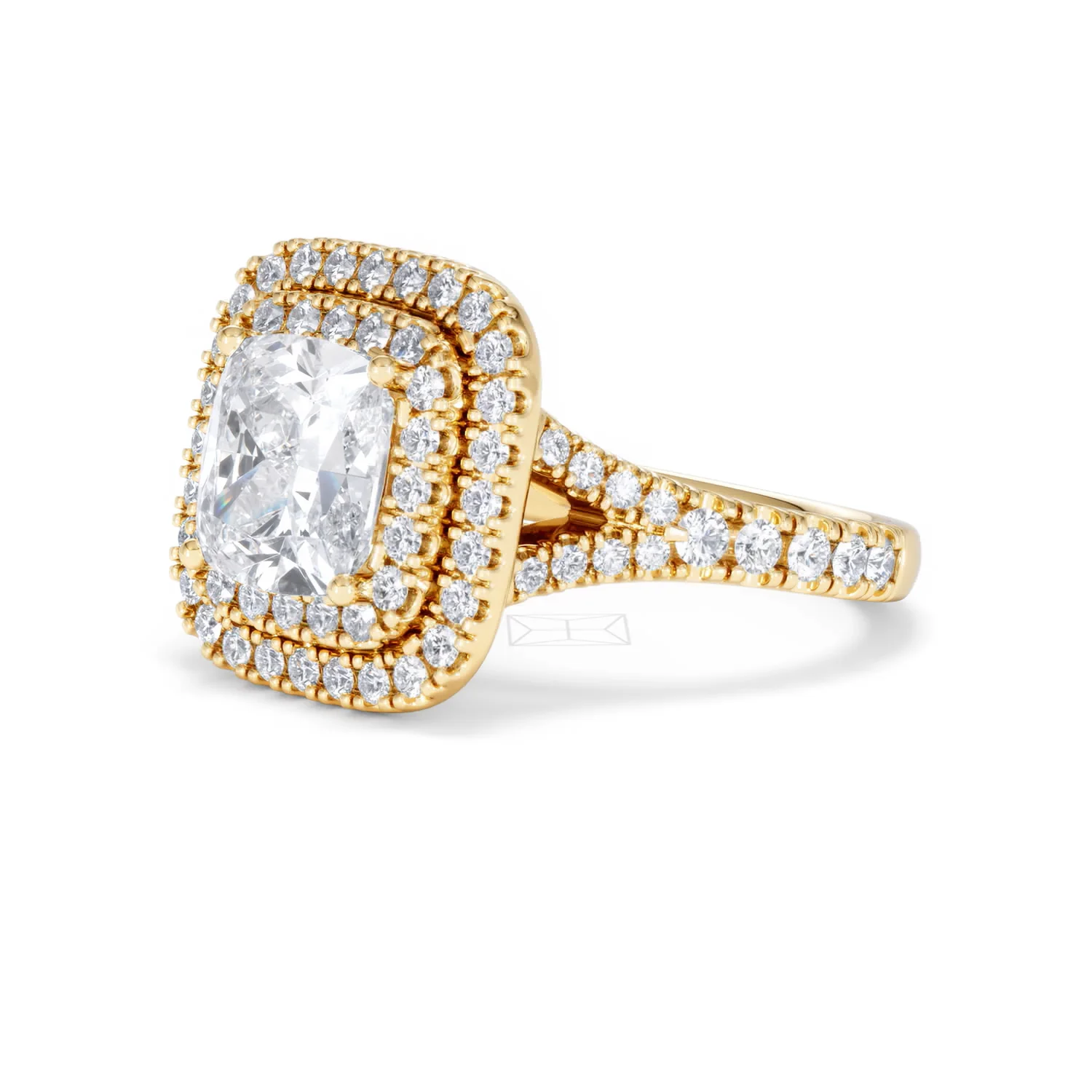 Anastasia Lab Diamond Halo Engagement Ring in 18K Gold 2.70ct F/VS1 - Image 78