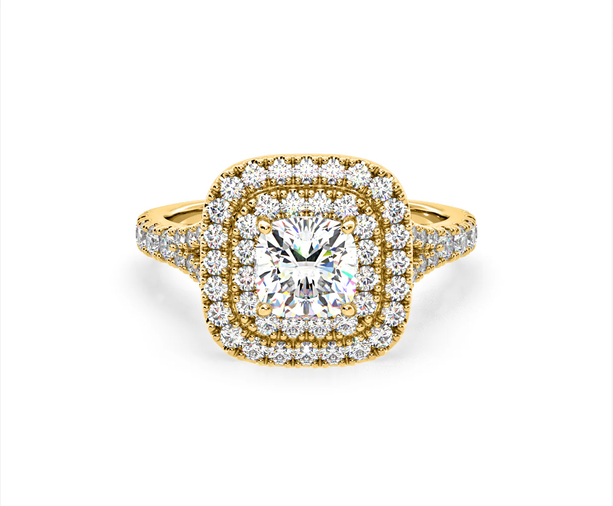 Anastasia Lab Diamond Halo Engagement Ring in 18K Gold 2.70ct F/VS1 - Image 88