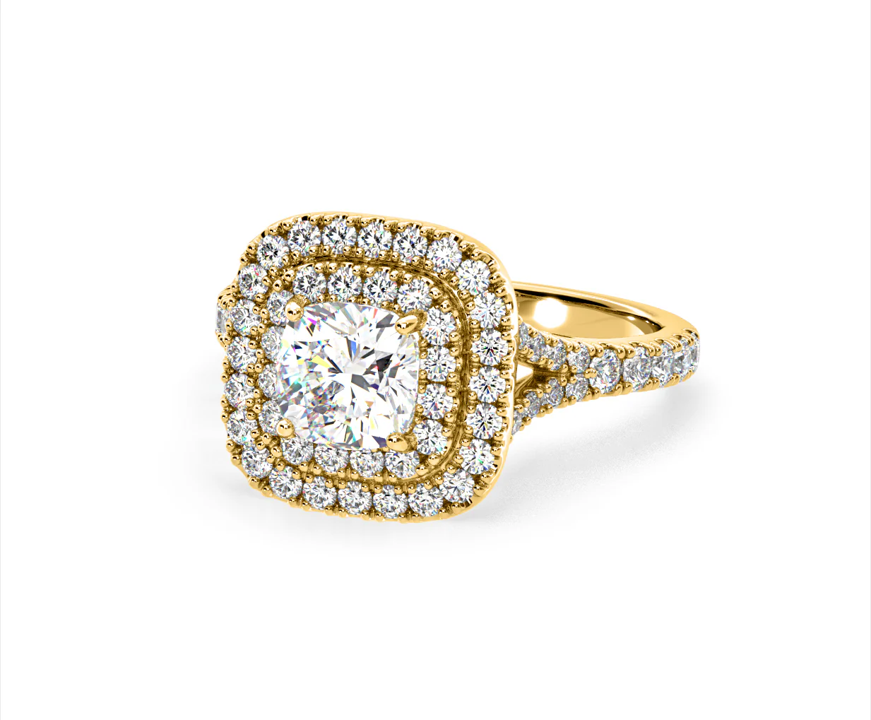 Anastasia Lab Diamond Halo Engagement Ring in 18K Gold 2.70ct F/VS1 - Image 92
