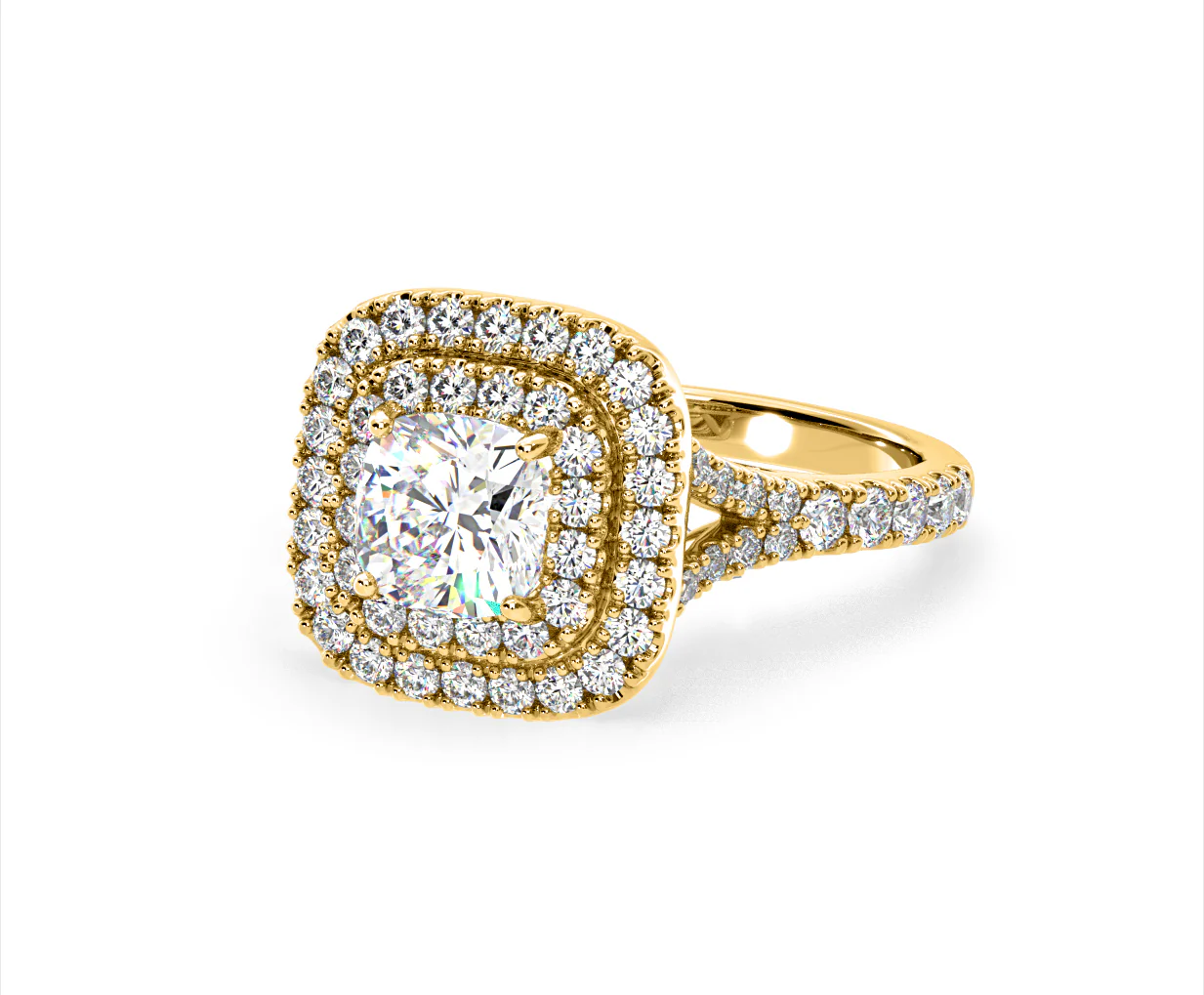 Anastasia Lab Diamond Halo Engagement Ring in 18K Gold 2.70ct F/VS1 - Image 93
