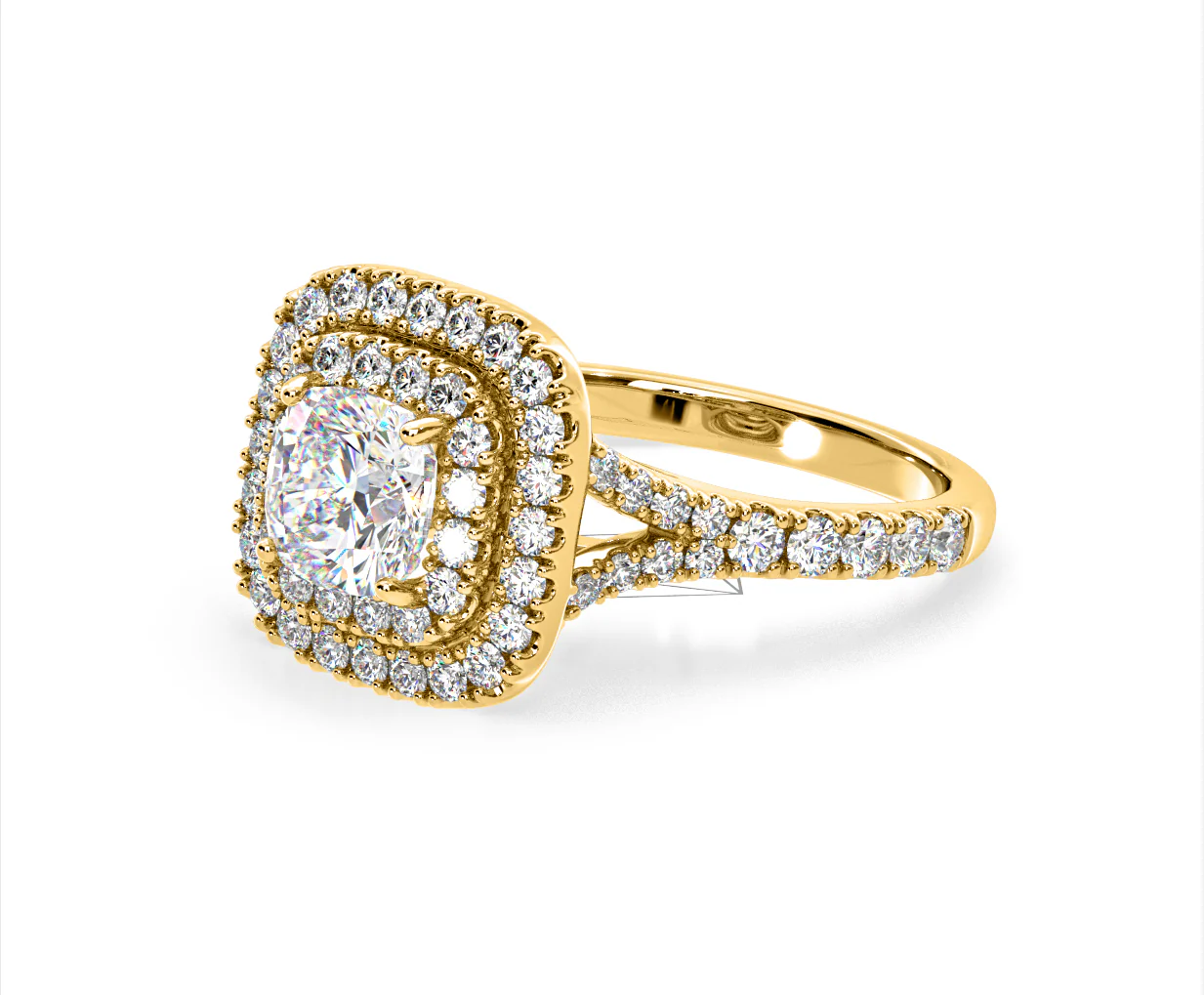 Anastasia Lab Diamond Halo Engagement Ring in 18K Gold 2.70ct F/VS1 - Image 97