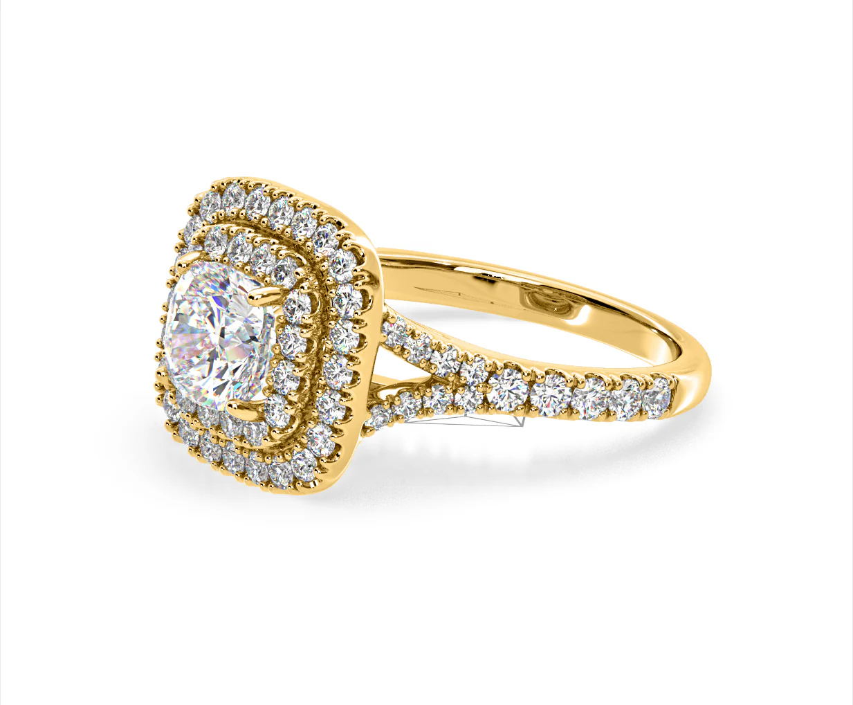 Anastasia Lab Diamond Halo Engagement Ring in 18K Gold 2.70ct F/VS1 - Image 99