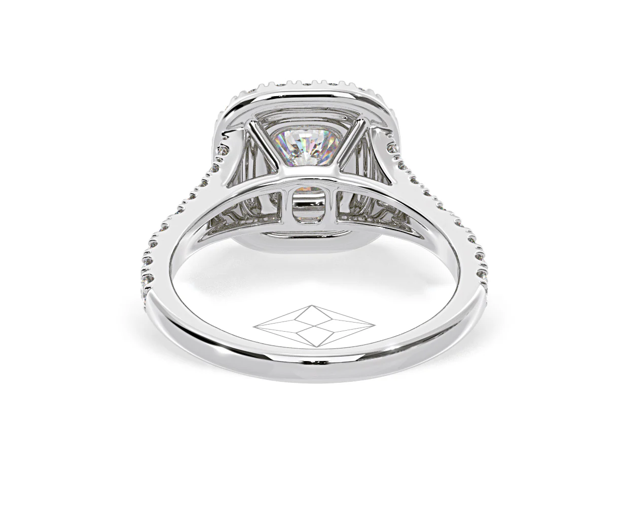 Anastasia Lab Diamond Halo Engagement Ring in Platinum 1.30ct F/VS1 - Image 129