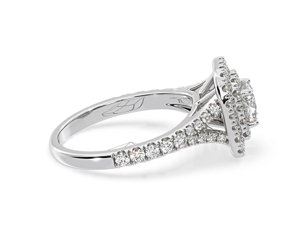 Anastasia Lab Diamond Halo Engagement Ring in Platinum 1.30ct F/VS1 - Image 149