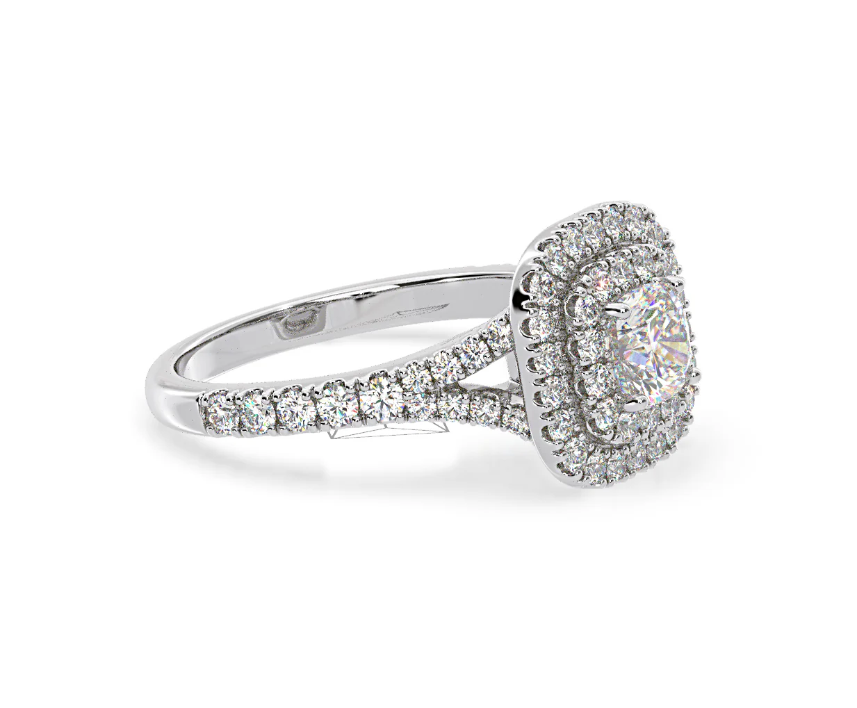 Anastasia Lab Diamond Halo Engagement Ring in Platinum 1.30ct F/VS1 - Image 157