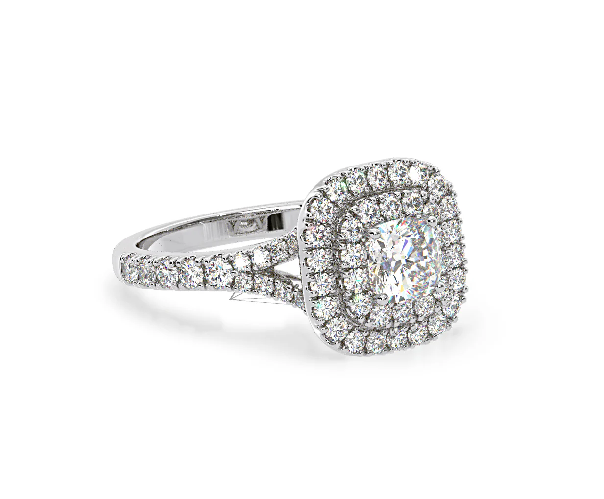 Anastasia Lab Diamond Halo Engagement Ring in Platinum 1.30ct F/VS1 - Image 162