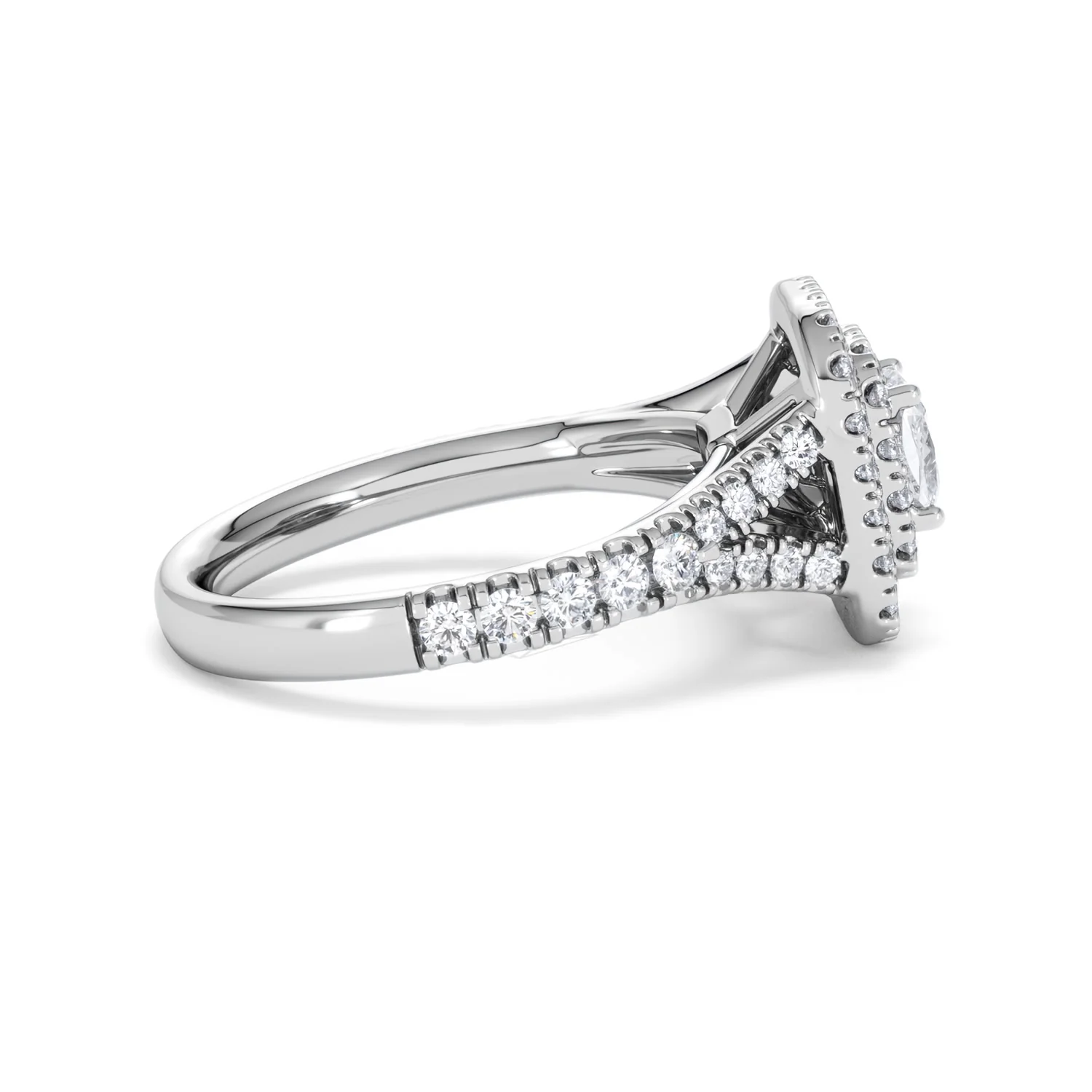 Anastasia Lab Diamond Halo Engagement Ring in Platinum 1.30ct F/VS1 - Image 31