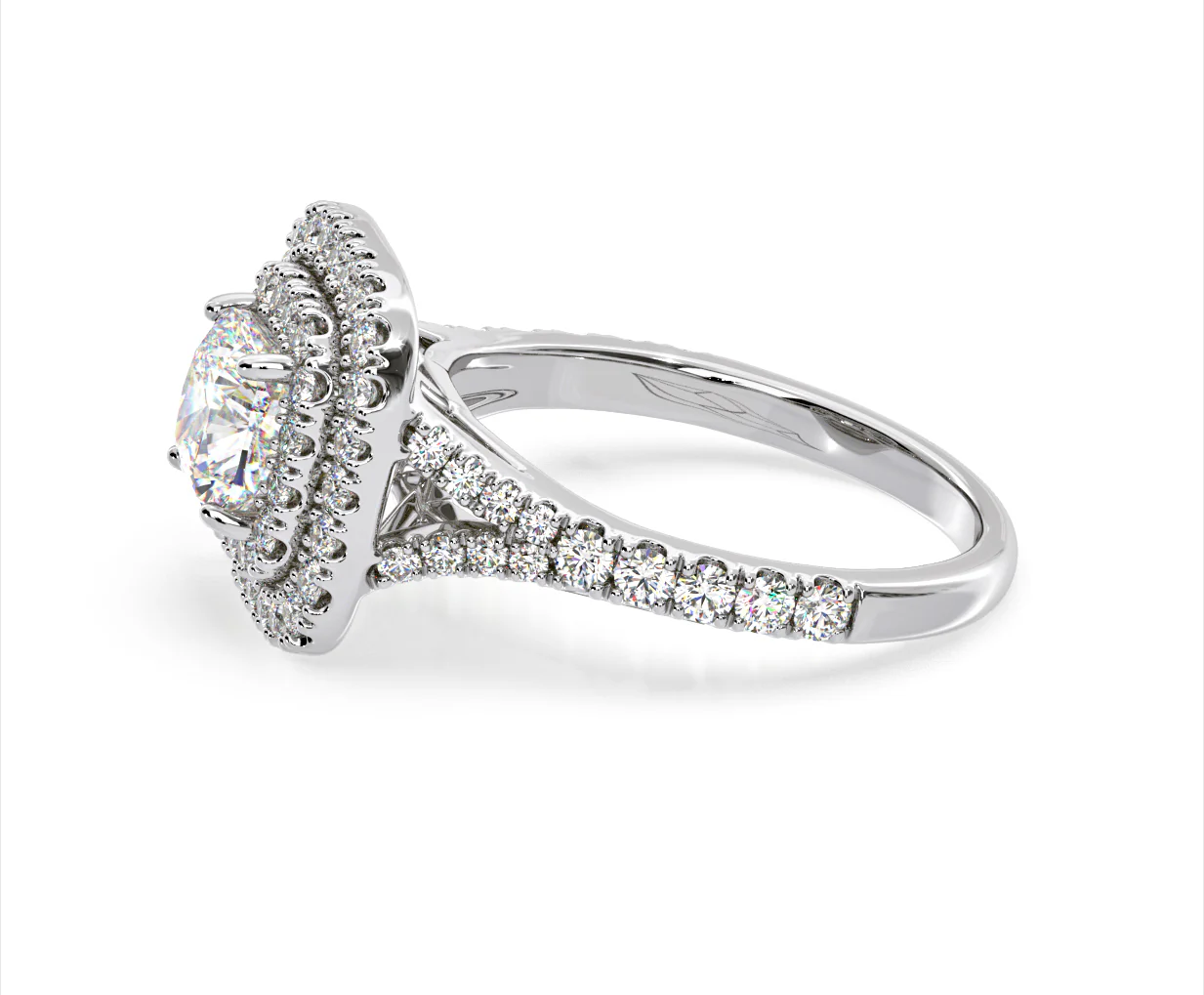 Anastasia Lab Diamond Halo Engagement Ring in Platinum 1.85ct F/VS1 - Image 105