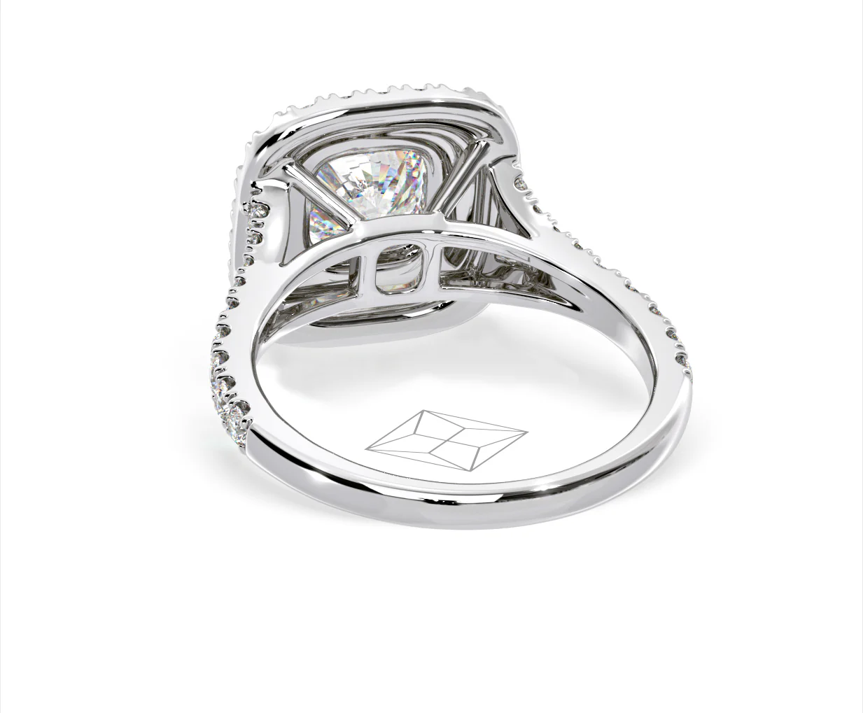 Anastasia Lab Diamond Halo Engagement Ring in Platinum 1.85ct F/VS1 - Image 124