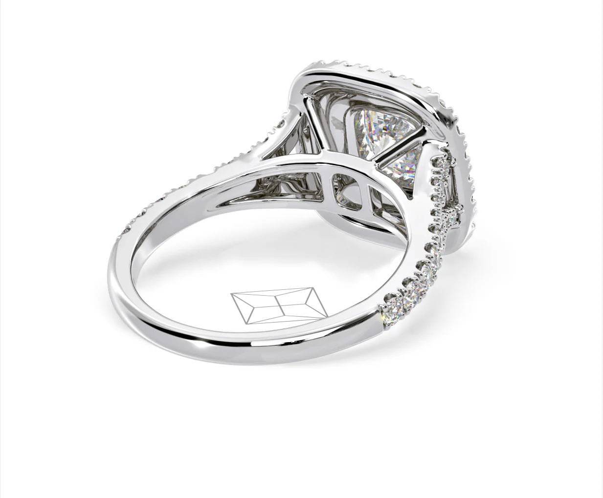 Anastasia Lab Diamond Halo Engagement Ring in Platinum 1.85ct F/VS1 - Image 135