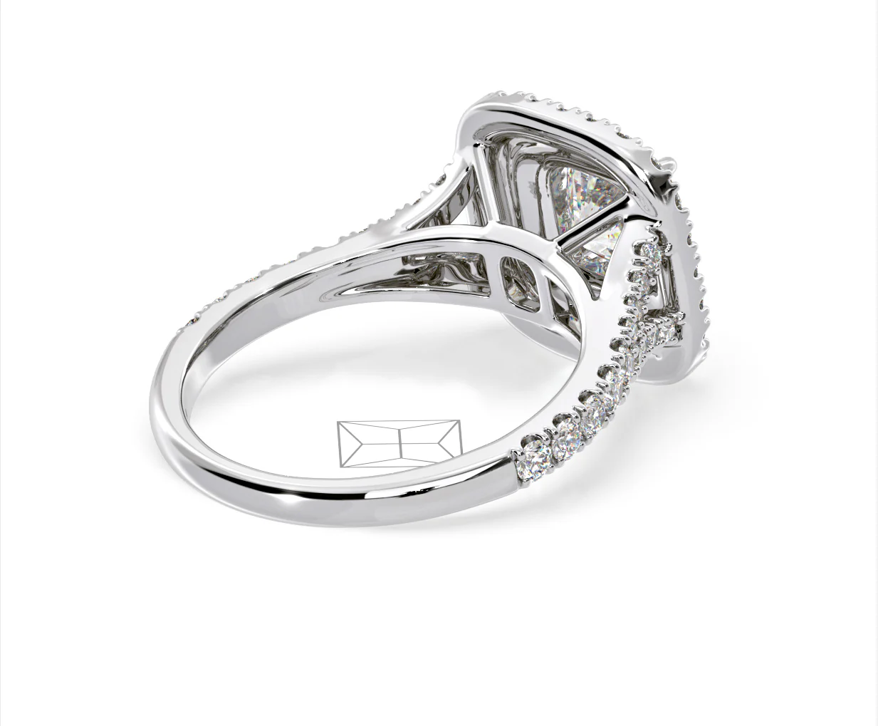 Anastasia Lab Diamond Halo Engagement Ring in Platinum 1.85ct F/VS1 - Image 137