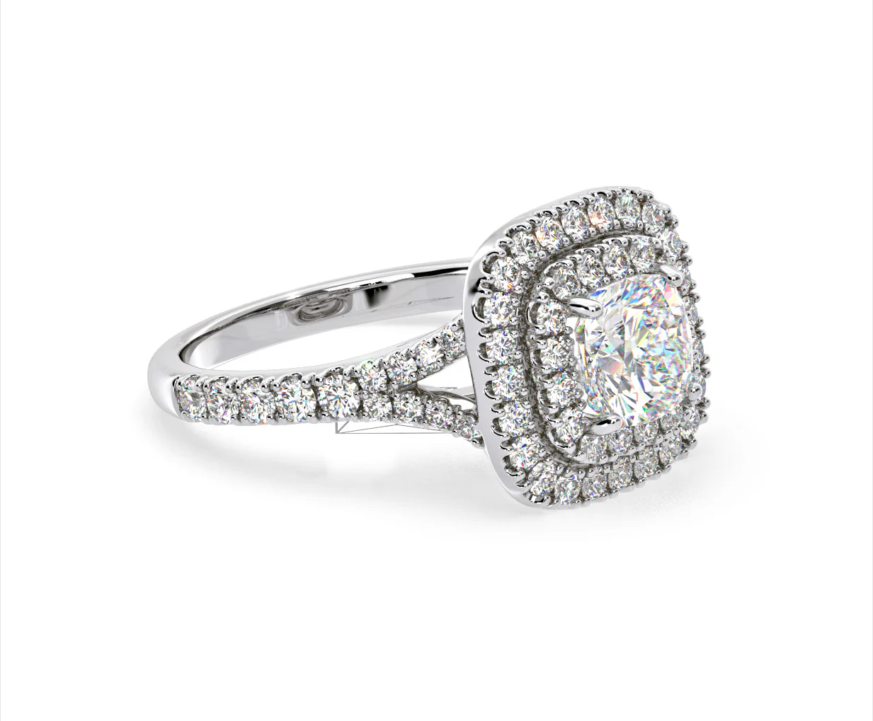 Anastasia Lab Diamond Halo Engagement Ring in Platinum 1.85ct F/VS1 - Image 157