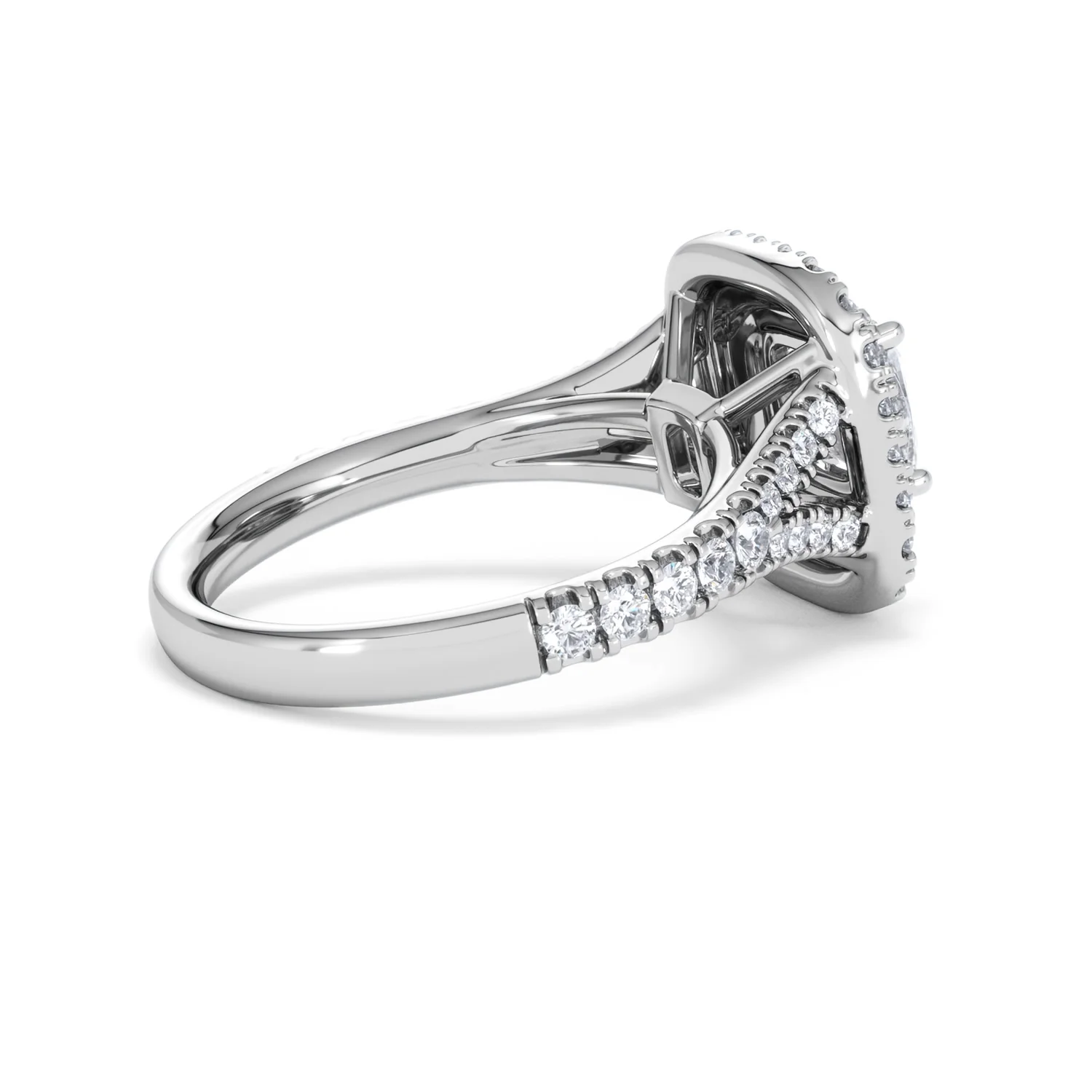 Anastasia Lab Diamond Halo Engagement Ring in Platinum 1.85ct F/VS1 - Image 34