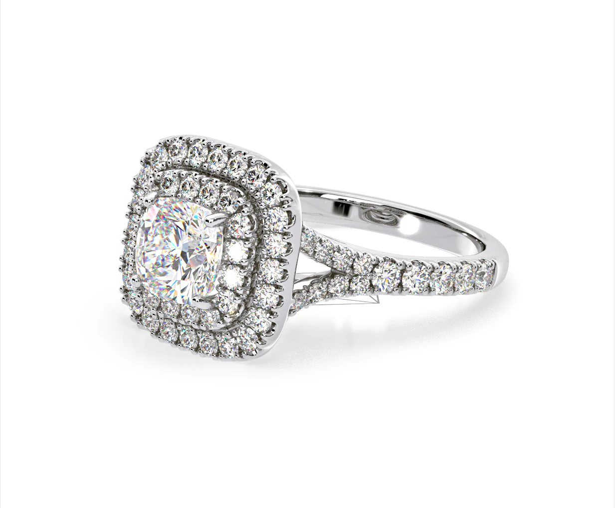 Anastasia Lab Diamond Halo Engagement Ring in Platinum 1.85ct F/VS1 - Image 97